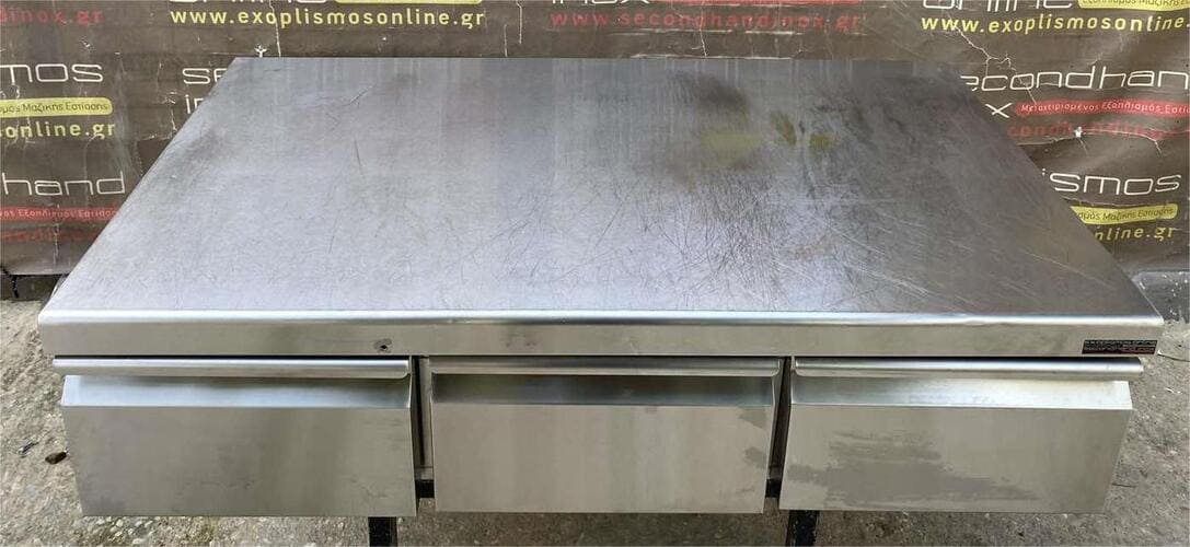 Συρτάρι Ανοξείδωτο Διπλό 80x59x24Cm Για 1/2Gn Βάθος 10Cm Mεταχειρισμένο